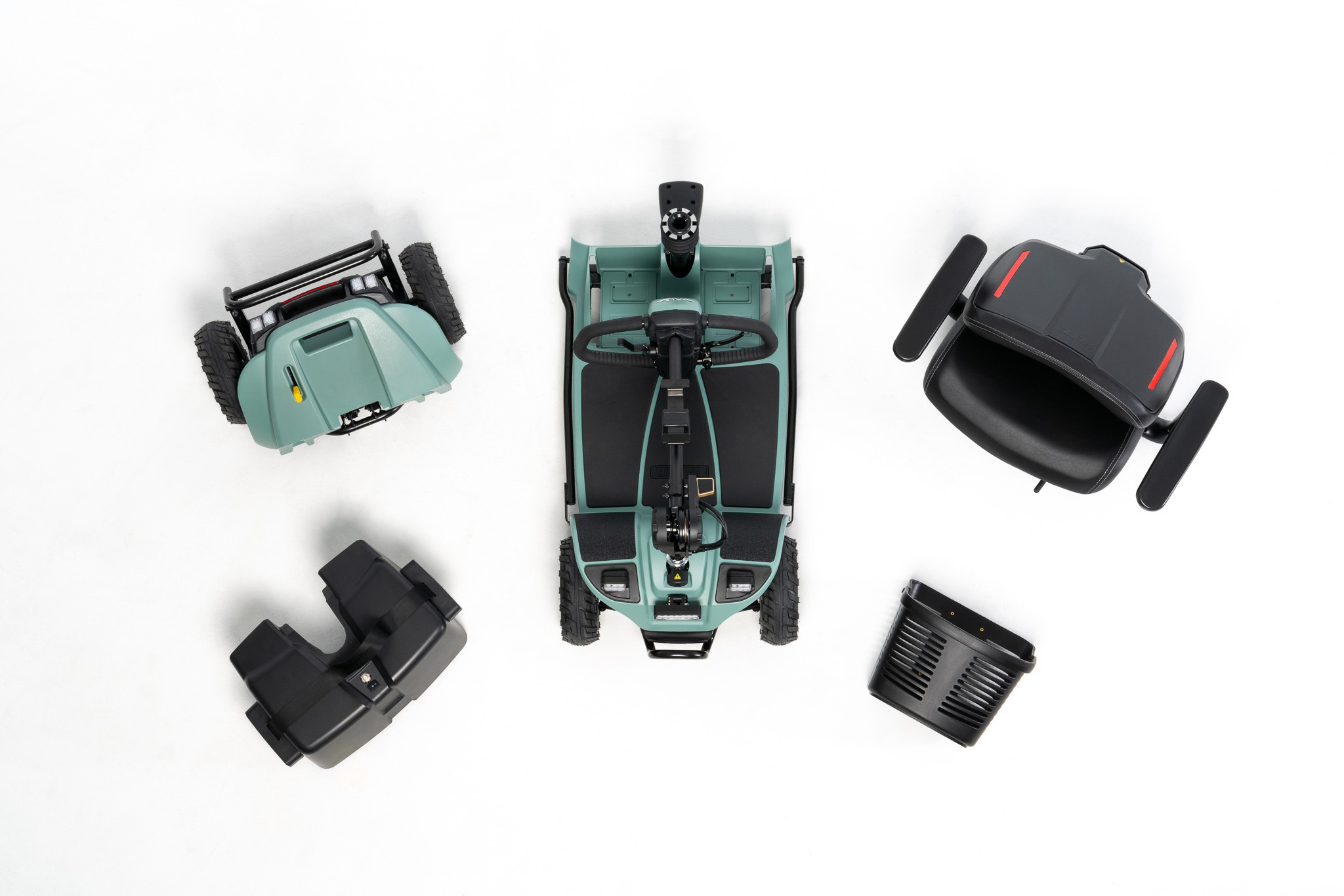 BajaBandit_Sage_Disassembled - Compassion Mobility | Wheelchair Accessible Vans, Trucks & SUVs | Hand Controls | Mobility Scooters | Action Track Chair | Tracked Wheelchair | Automobile Mobility Solutions