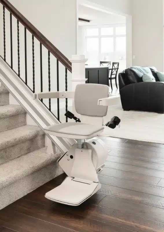 New-Bruno-Elan-stairlift - Compassion Mobility | Wheelchair Accessible Vans, Trucks & SUVs | Hand Controls | Mobility Scooters | Action Track Chair | Tracked Wheelchair | Automobile Mobility Solutions